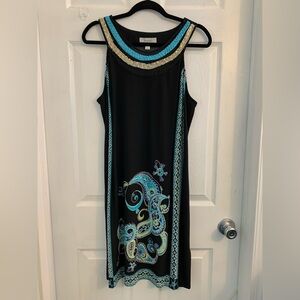 Dress Barn Women’s Black sleeveless Midi Dress Size 16W $15